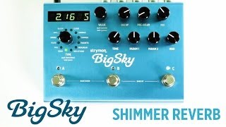 Strymon BigSky  Shimmer Reverb machine audio demo [upl. by Olympium]