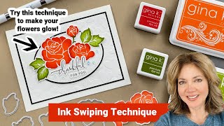 Ink Swiping Technique Try this to make your flowers GLOW [upl. by Asyram597]