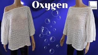 Maglia alluncinetto quotOXYGENquot  FACILISSIMA [upl. by Kleiman]