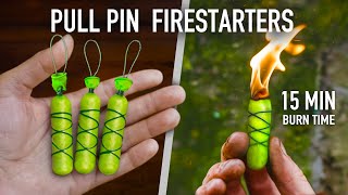 How to Make the Ultimate Survival Pull Pin Firestarter – 15 Min Burn [upl. by Hilten]