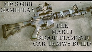 4K Airsoft Blood Diamond CAR15 MWS Build  TM MWS Gameplay [upl. by Sherlock608]