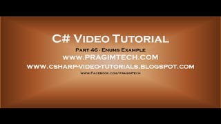 Part 46 C Tutorial Enums Example [upl. by Sams523]