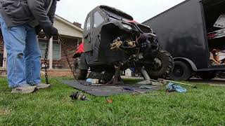 2021 Honda Pioneer 520 Front Axle Replace IT WAS STUCK [upl. by Ridglee]