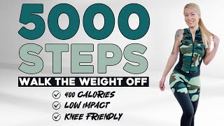 5000 Steps Workout  Fun Low Impact No Jumping Workout  Walk at Home Knee Friendly [upl. by Juakn]