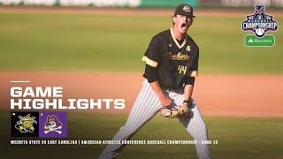 AAC Baseball Championship presented by Regions  Game 13 Wichita State vs East Carolina 52524 [upl. by Samau468]