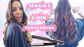 Cómo hacer ONDAS CON PLANCHA fácil y rápido  TUTORIAL ONDAS CON PLANCHA EN 5 MIN  ISINAPIOLINA [upl. by Ninazan]