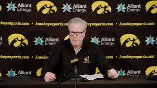 Iowa Mens Basketball Post Game Press Conference – 111224 [upl. by Keldah]