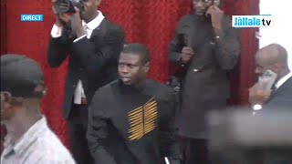 Larrivée spectaculaire de Me Ngagne Demba Touré à la conférence de Sonko et JeanLuc Mélenchon [upl. by Iridis]