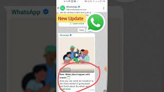 New Make plan happen with events Whatsapp  Whatsapp events kia ha [upl. by Ihcego946]