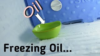 Can We freeze oil in home freezer   experiment at home DIY D Creation [upl. by Fairbanks]