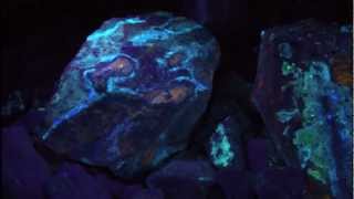 Fluorescent Minerals at Omyas White Knob Quarry [upl. by Egag]