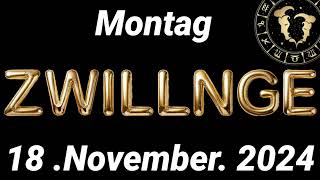 Horoskop Zwilling und Tarot Montag 18 November 2024 [upl. by Gewirtz232]