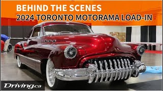 Behind the Scenes  Setting up the 2024 Motorama custom car show in Toronto  Drivingca [upl. by Aillil]