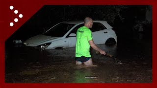 Maltempo fiume dacqua e fango per le strade di Gussago Brescia [upl. by Moneta]