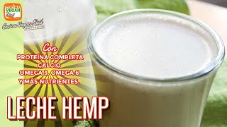 Leche de hemp alta en proteína calcio Omega 3 Omega 6 y más nutrientes  Cocina Vegan Fácil [upl. by Betteann]