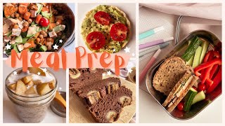 Gesunde MEAL PREP REZEPTE für die UNI SchuleArbeit ⫸Gesundes Mittagessen Frühstück Snacks VEGAN [upl. by Bentlee]