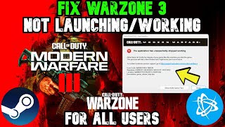 How to fix Warzone 3 Crashing amp Not Launching  Easy FIX   ✅NEW UPDATE [upl. by Aneeres38]