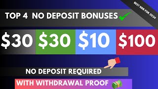 The top 4 No Deposit Bonuses For 2024  No deposit required [upl. by Omura]