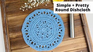 Round Dishcloth Crochet Pattern  Unique Crochet Dishcloth Pattern Free [upl. by Llemej220]