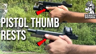 QVO Tactical and Align Tactical Pistol Thumb Rest Review [upl. by Arahc]