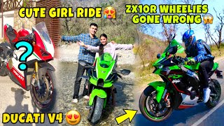 Apni Zx10r Ki Pelhi Off Road 😍 Cute Girl Dargai Crying 😭 Crazy Wheelies  Flyby On Zx10r ❤️ [upl. by Asert]