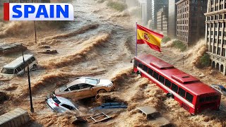 España NOW  Massive flooding hit Malaga Valencia Spain today [upl. by Padraic]