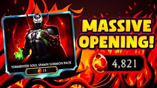 MK Mobile Spawn Summon Pack HUGE Pack Opening Thousands of Dragon Krystals Was It Worth it [upl. by Nakada]