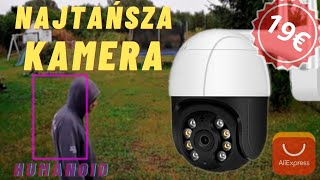 TEST  NAJTAŃSZA zewnętrzna kamera obrotowa PTZ WiFi IP 1080P humanoid iCSee z aliexpress za 88 PLN [upl. by Merissa]