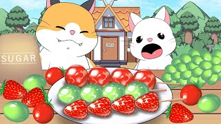 Cat Tanghulu Cooking amp Mukbang Animation [upl. by Nevah]