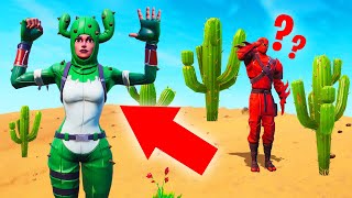 Hiding As A CACTUS In FORTNITE Hide And Seek [upl. by Bartosch]