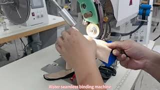 AT203 seamless binding machine for garment edge bindingclothing garments binding [upl. by Dorise739]