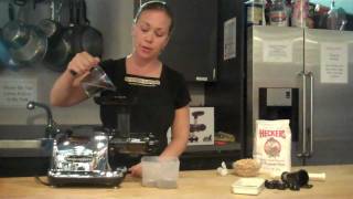 Using the Omega 8006 Juicer to Grind Coffee at Kitchen Kapers [upl. by Cirdet26]