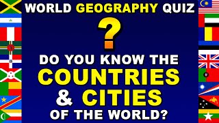 World Geography Quiz  Cities and Countries Trivia 30 Questions [upl. by Leval59]