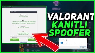 Valorant Spoofer 2024  Yeni Hwid Banını Kaldırma KANITLI VİDEO Tüm Anakartlarda Çalışır [upl. by Aniram180]