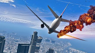 Boeing 787 Engine Explodes in the Sky Over Los Santos  GTA 5 [upl. by Noraa]