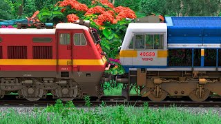 WDP4D to WAP4 LOCOMOTIVE CHANGE  BUMPY RAILROAD  Train Simulator  Railwork  NTG GAMING [upl. by Cristie]