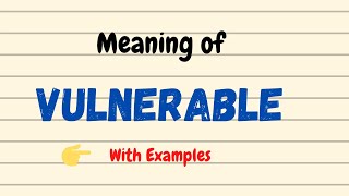 Define Vulnerable Vulnerability  English Vocabulary Words  UrduHindi [upl. by Ardnoik]