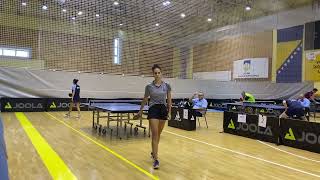 Marya Yovkova BULGARIA  Toliou Aikaterini GREECE Balkan Table Tennis Championship [upl. by Irtimid]