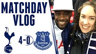 MATCHDAY VLOG Spurs 40 Everton  That Eriksen Goal  Premier League 201718 [upl. by Ahsaet897]