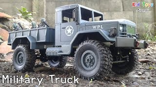 Military truck RC WPL B1 4WD Military vehicle 116 24GHz [upl. by Alra]