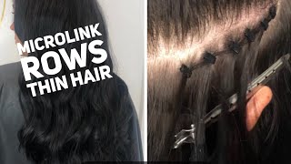 MicroLink extensions on thin long Hair houseofhairukcom [upl. by Champagne138]