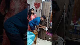 Crazy husband 🤣 Watch end 😂🙏 shorts trending viralvideo couplegoals funny SVThalasserycouple [upl. by Eahsat486]