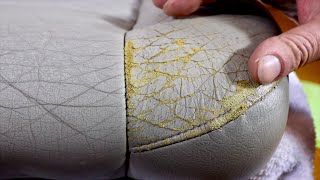 How To Correctly Repair Damaged amp Cracked Car Leather Seats [upl. by Ietta]