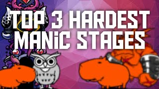 Top 3 Hardest Manic Stages  The Battle Cats [upl. by Ahsennek]