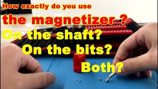 How exactly do you use the magnetizer On the shaft On the bits Both [upl. by Tadashi]