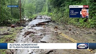 Alstead Acworth hit by flash flood damage [upl. by Harahs]