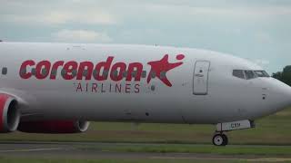 Corendon Airlines Europe B737800 at Groningen Airport Eelde [upl. by Lyudmila509]