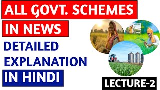 All Government Schemes In News In 2024 I Detailed Explanation I Lecture2 I Hindi [upl. by Annaeiluj]