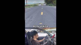 B20v eg vs k24 ek both street tune civic bseries kseries eg ek [upl. by Orji467]