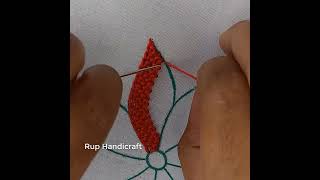 trellis stitch flower design hand embroidery Tutorial stitching and knitting tutorial for beginners [upl. by Behlke]